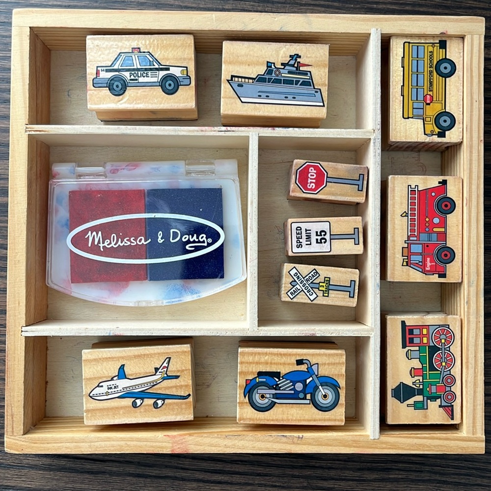Melissa & Doug Vehicles Stamp Set